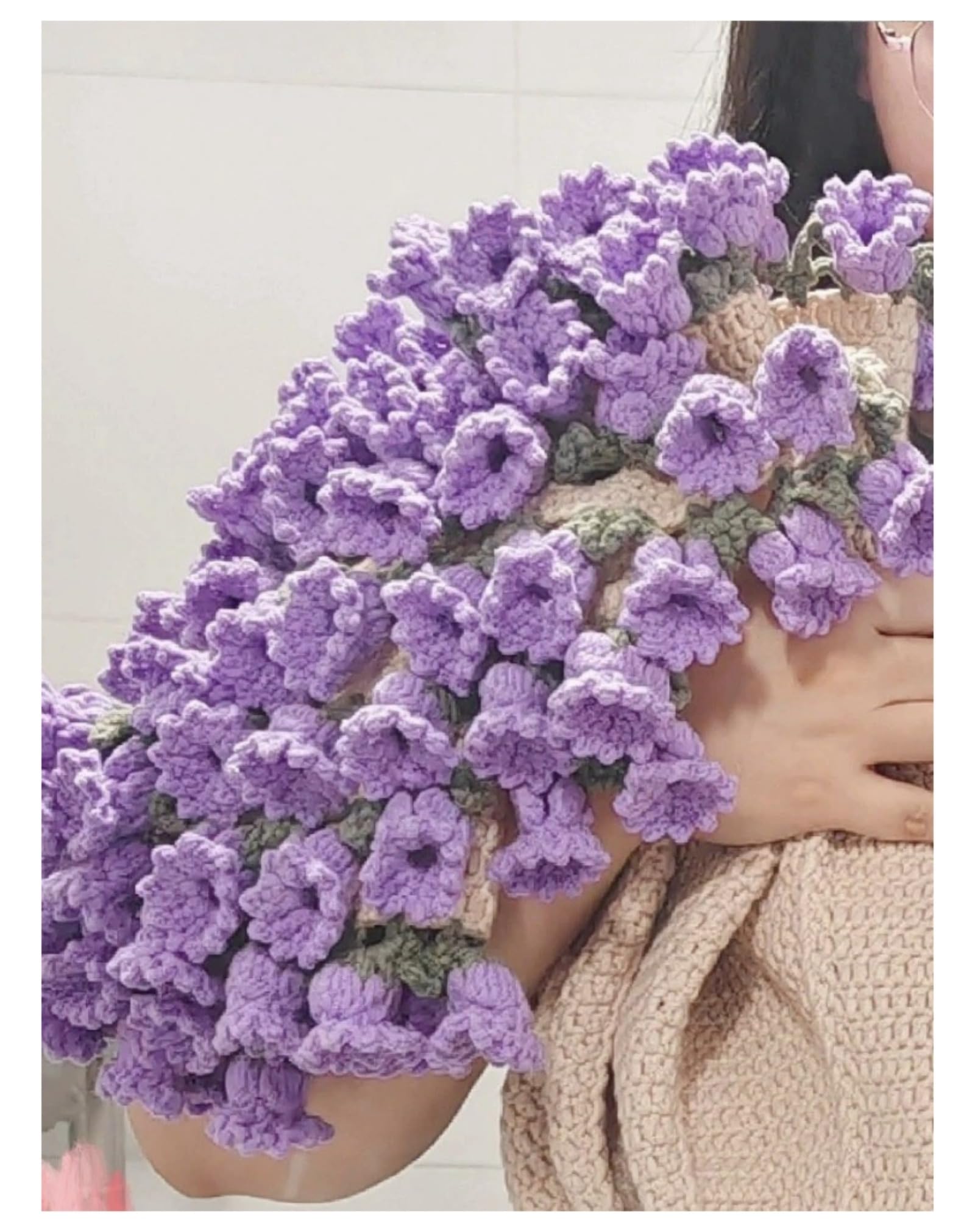 Amazon｜バラ花束ブランケット、花の花束ブランケット手作り、かぎ針